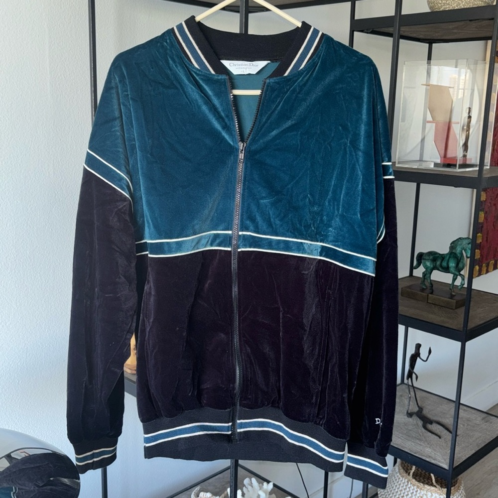 Vintage Christian Dior Velvet Track Jacket
